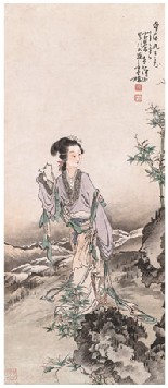 徐操 1941年作 仕女 立轴